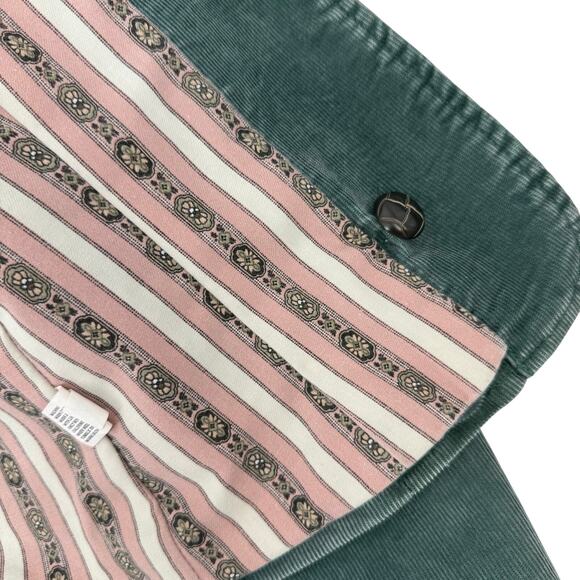 Vintage Y2K Gap Corduroy Jacket Teal Turquoise Green Size 12 - Picture 7 of 9